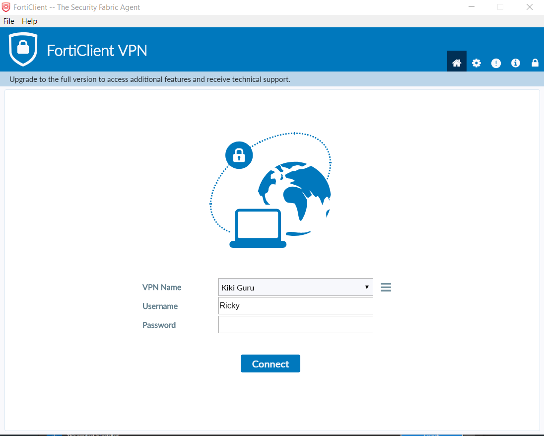 FortiClient không nhớ password VPN SSL